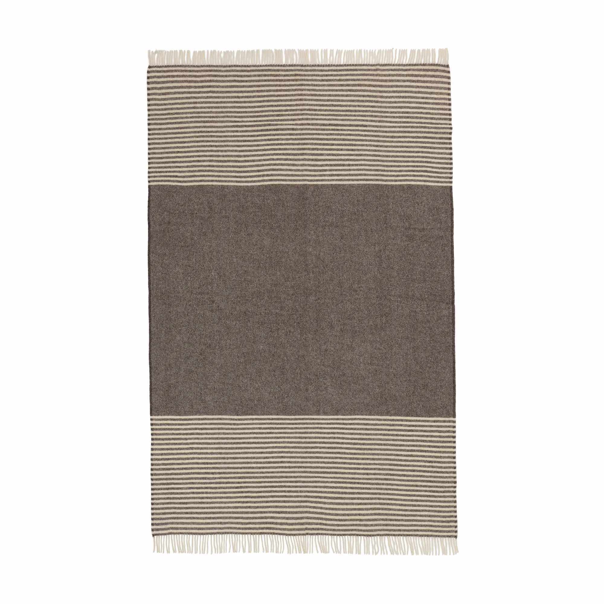 Visby Wool Blanket [Brown/Cream]