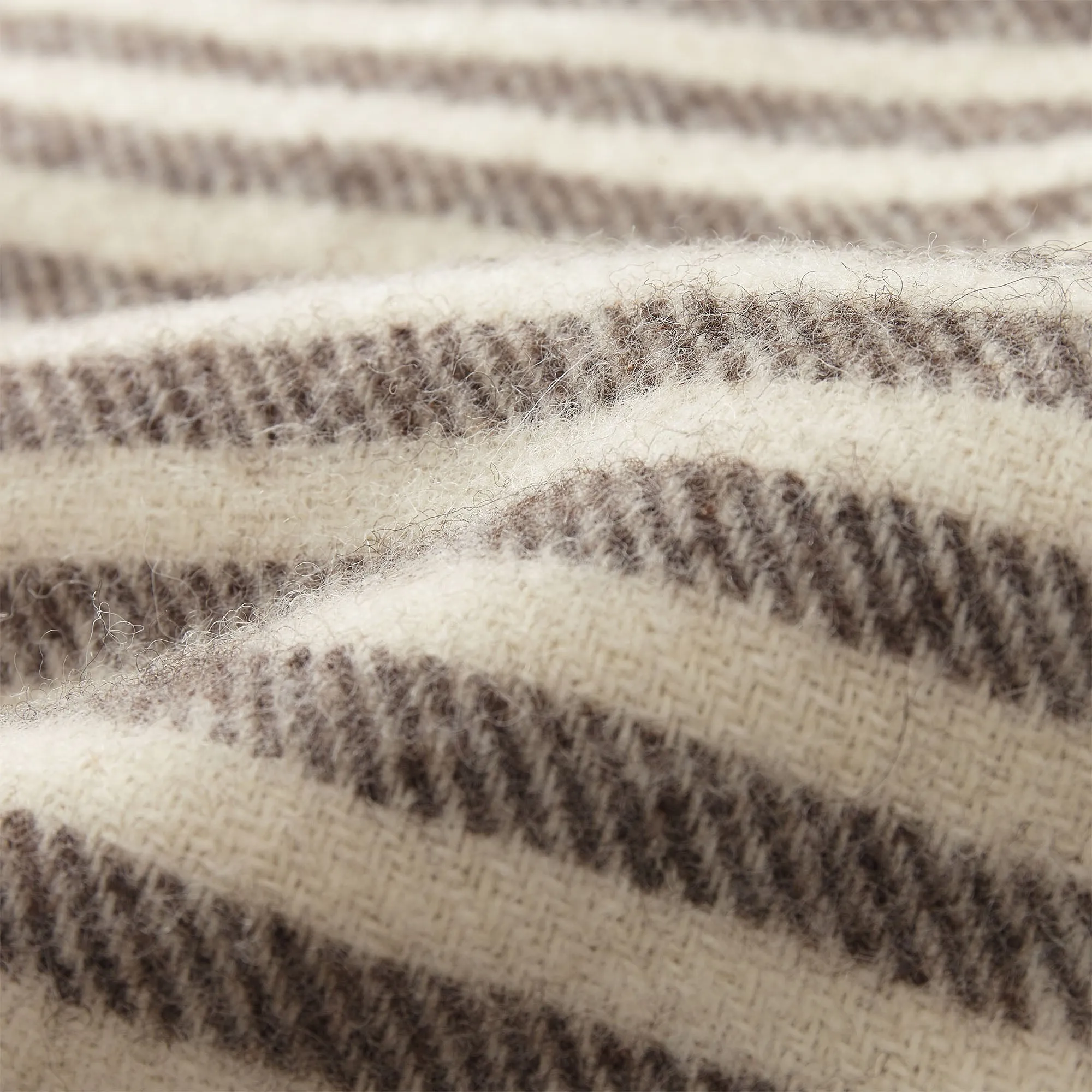 Visby Wool Blanket [Brown/Cream]