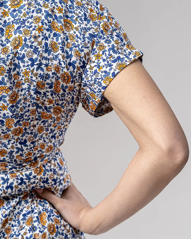 Water Print Wrap Dress