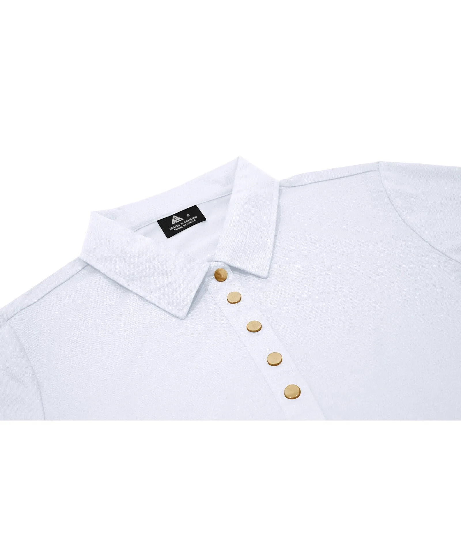 Women's Button Up Business Casual Polo Shirt-ZPK008236