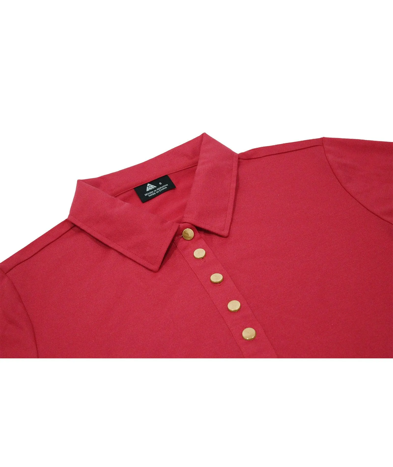 Women's Button Up Business Casual Polo Shirt-ZPK008236