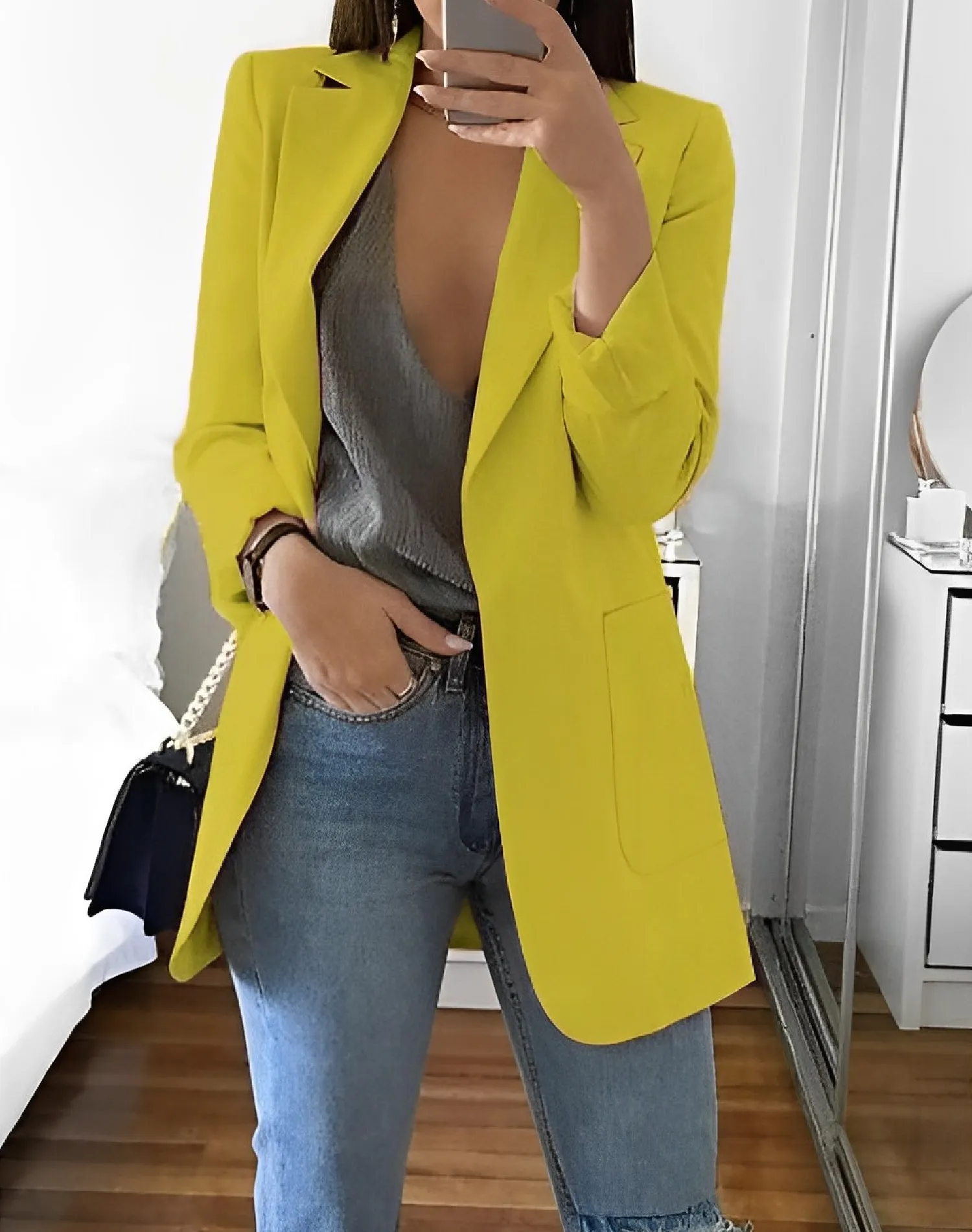 Women's Casual Open-Front Blazer