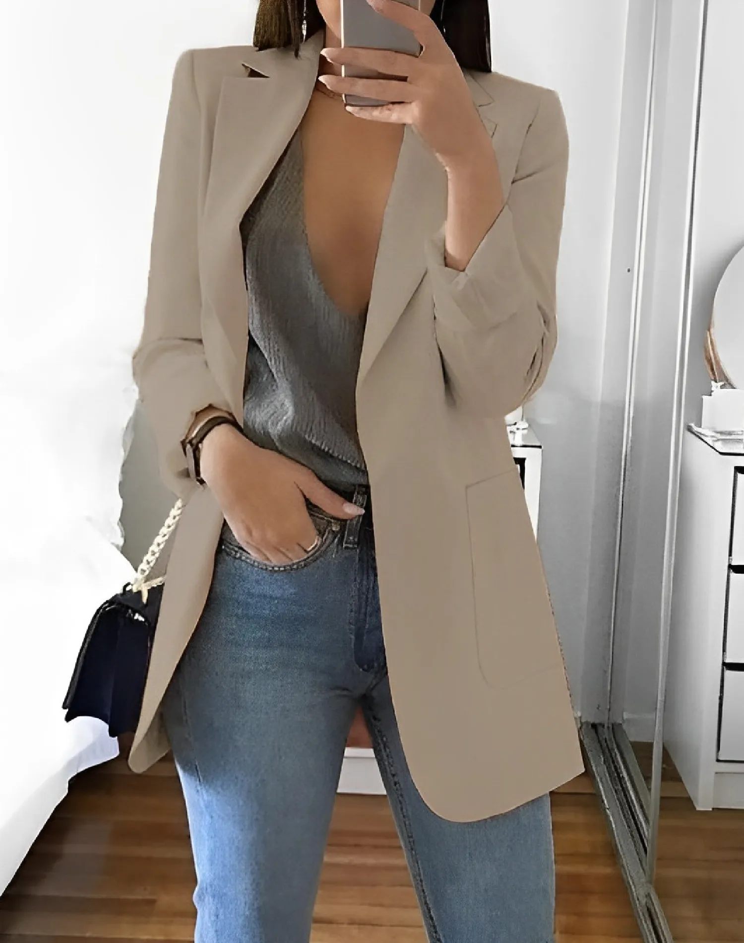 Women's Casual Open-Front Blazer