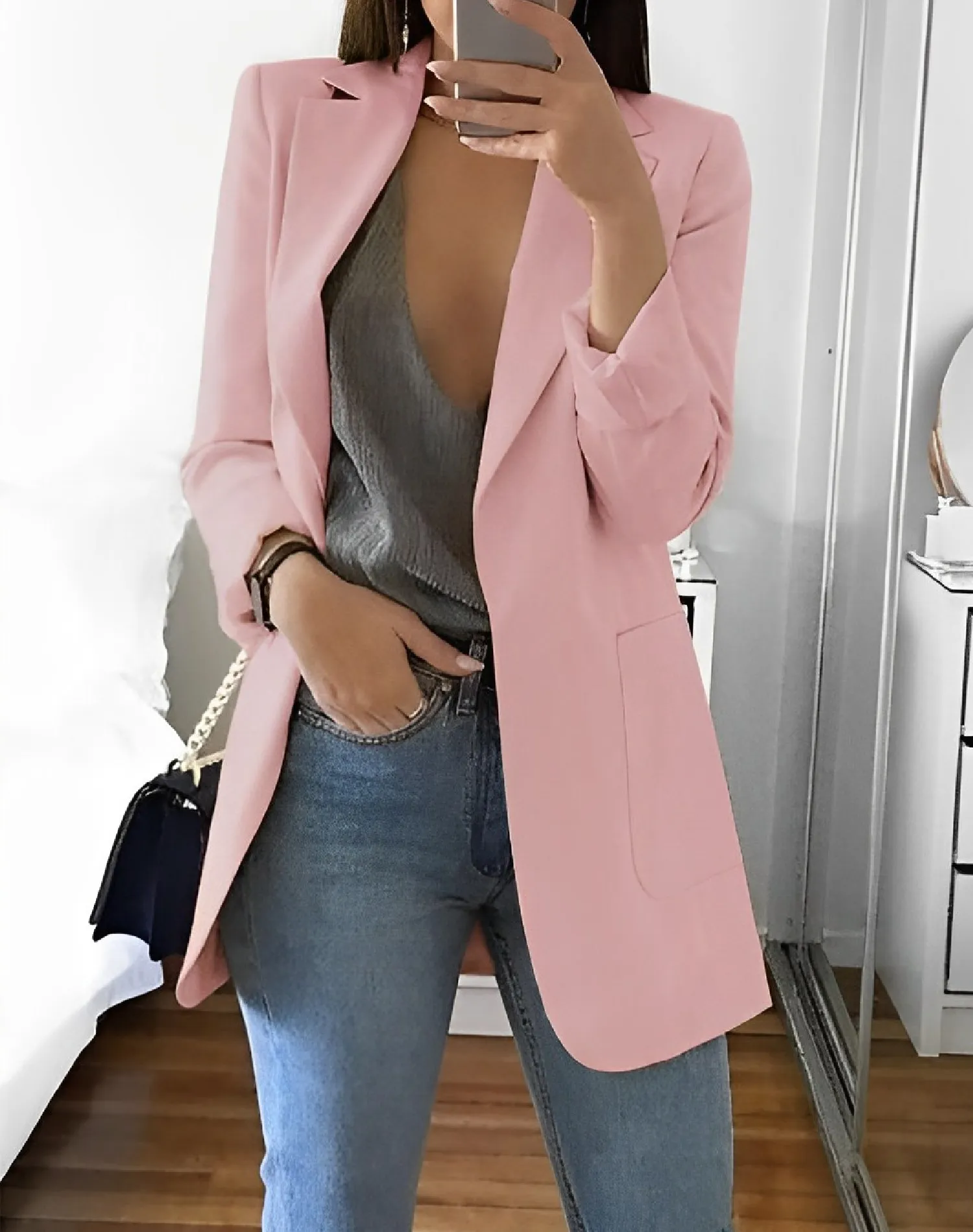Women's Casual Open-Front Blazer