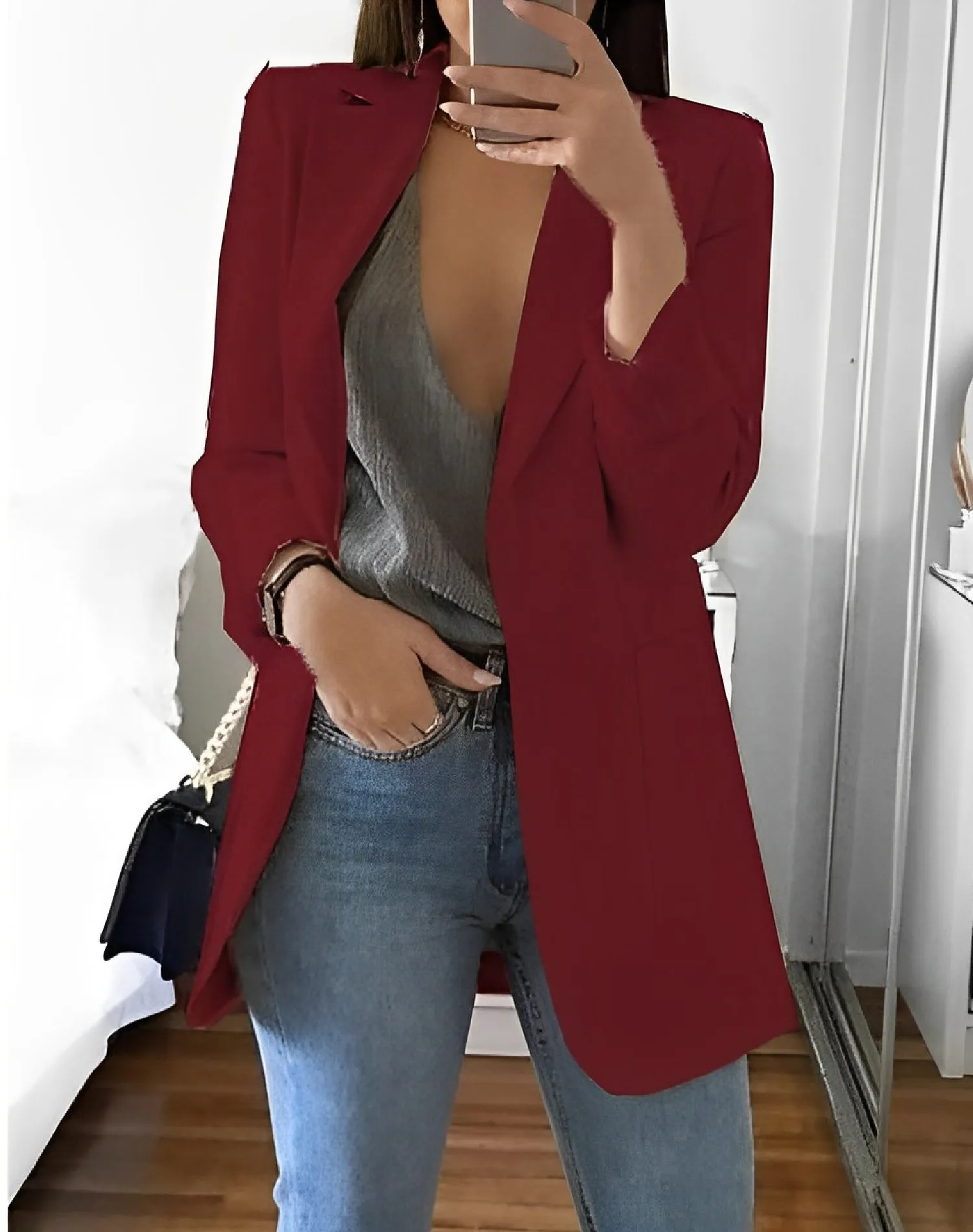 Women's Casual Open-Front Blazer