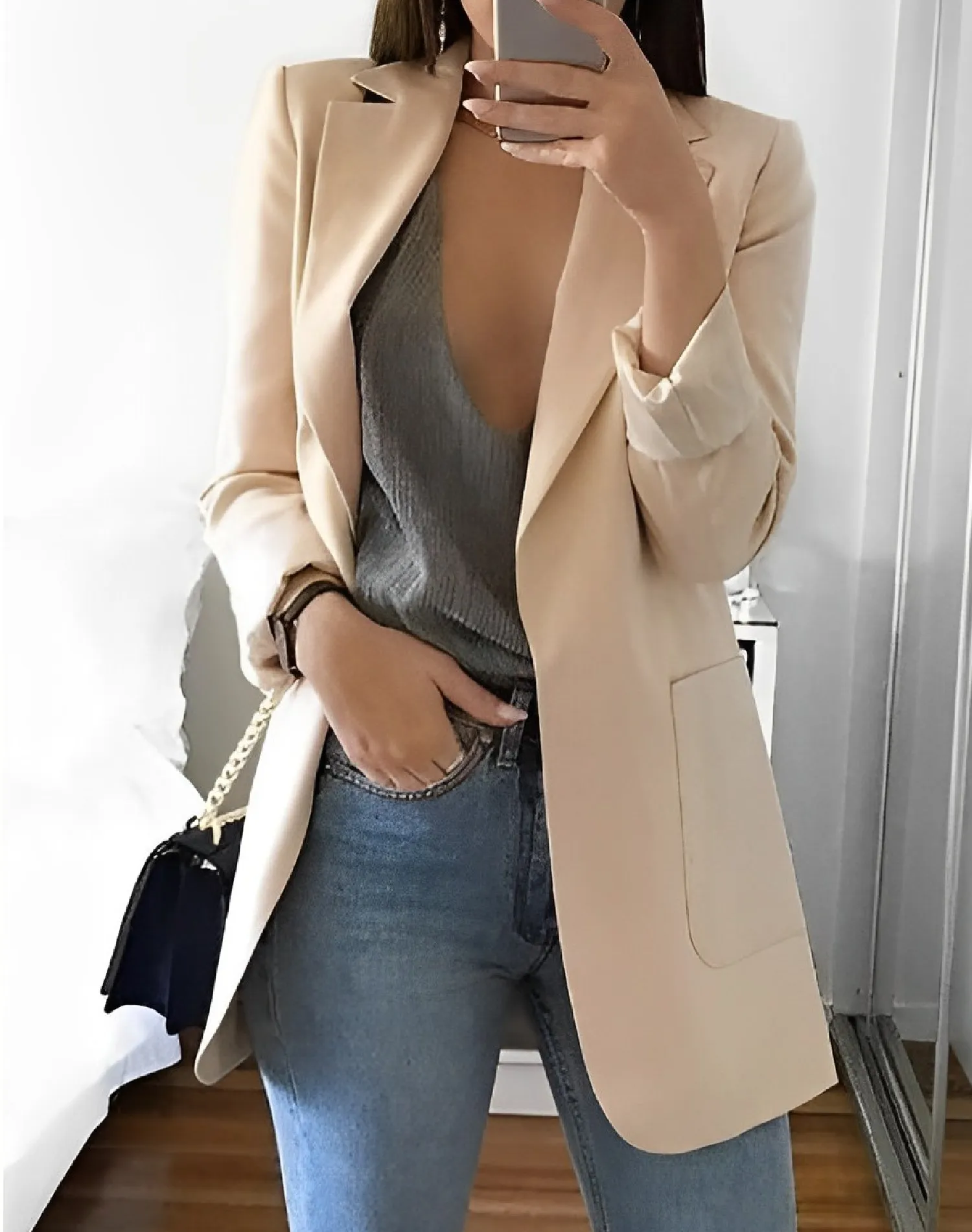 Women's Casual Open-Front Blazer