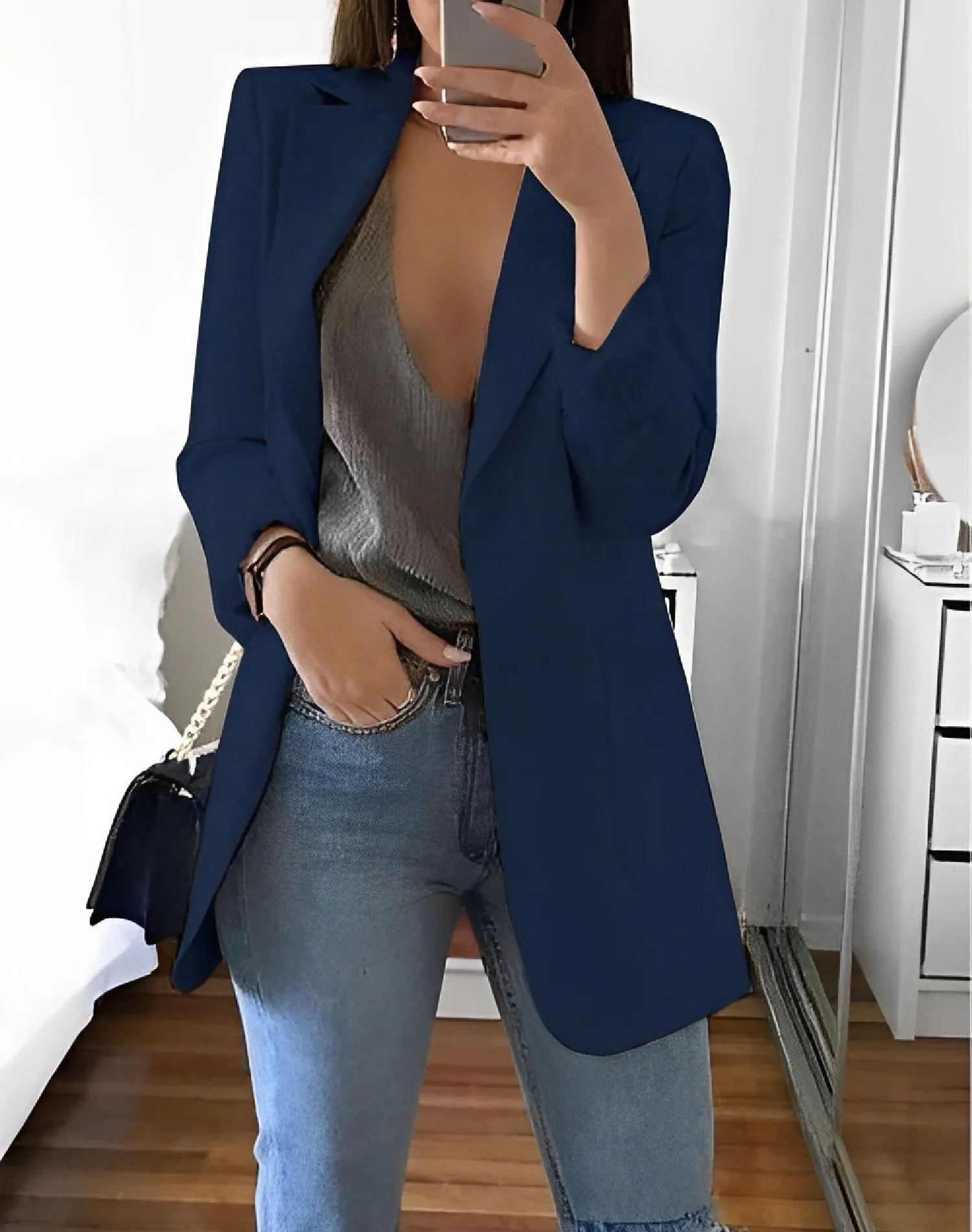 Women's Casual Open-Front Blazer