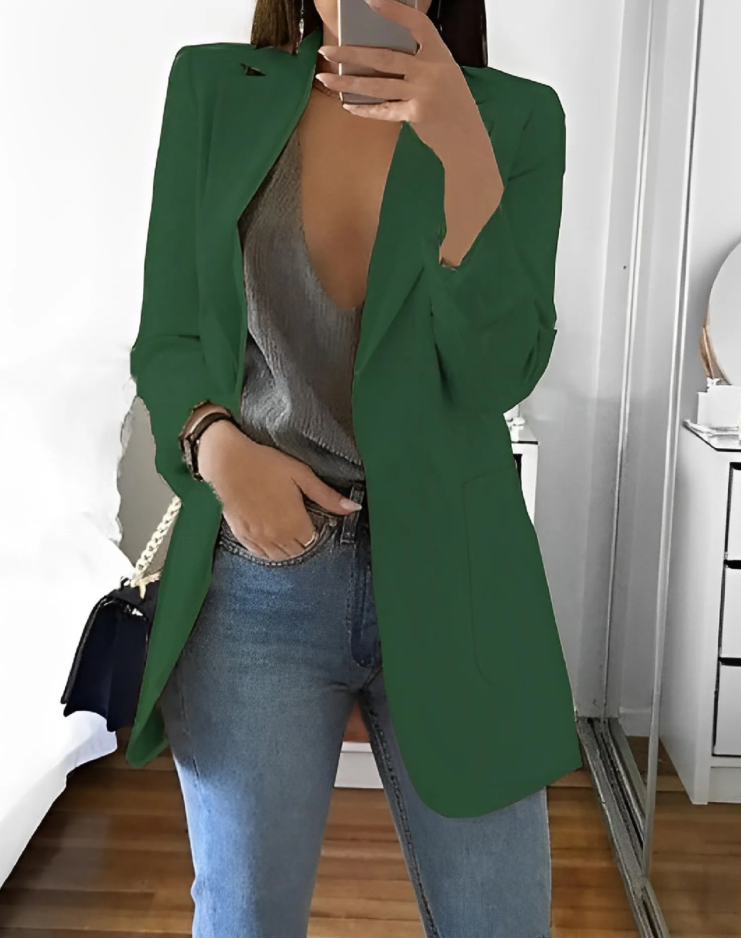 Women's Casual Open-Front Blazer